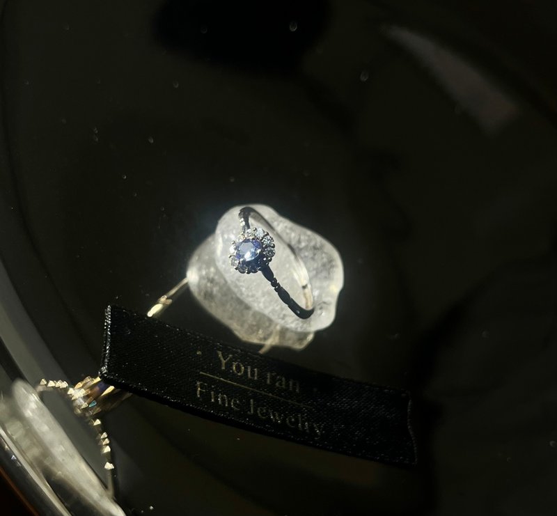 會放光的小花 坦桑石 Tanzanite s925銀 。 youran_jewelry - 戒指 - 寶石 紫色