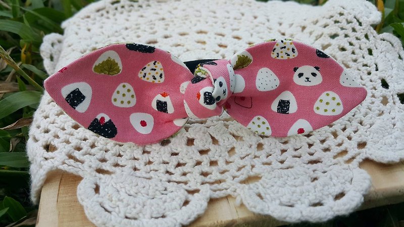 Panda rice balls double-sided rabbit ears / bow hair bundle [B170729] - Hair Accessories - Paper Multicolor