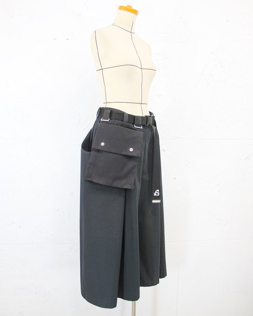 Layered Wrap Skirt Pants