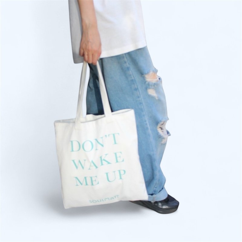 Don't Wake Me Up Heavy-duty Canvas Bag / Shoulder Tote Bag / Everyday Carry Bag / Shopping Bag - Messenger Bags & Sling Bags - Other Materials 