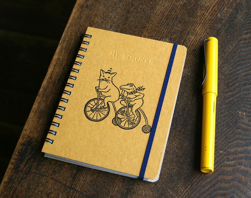 2019年4月〜スケジュール付リングノート　自転車でいこう - 筆記簿/手帳 - 紙 綠色