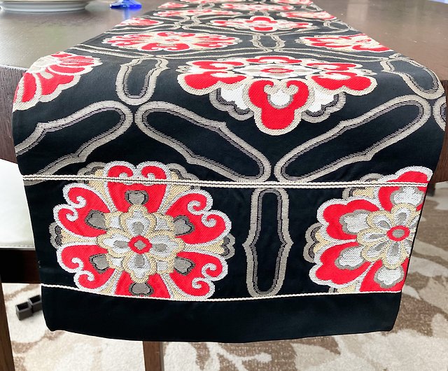 豪華 着物の帯のテーブルランナー 正絹100% - ショップ Japanese style 