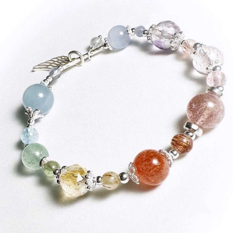 The Realm of the Sky - Collection Series. Natural Mineral Design Bracelet - Bracelets - Crystal Multicolor