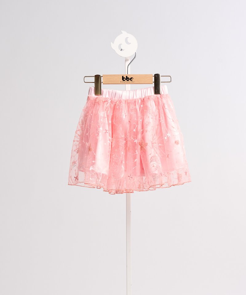 Rock embroidered star gauze skirt - Skirts - Other Man-Made Fibers 