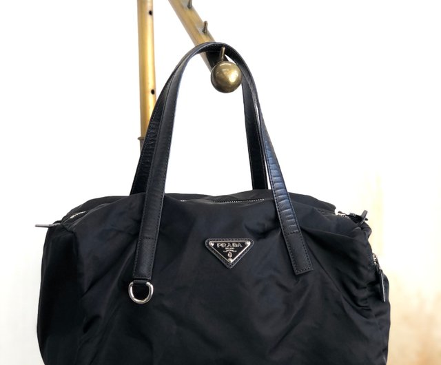 日本直送 名牌中古包 】PRADA プラダ ハンドバッグ ブラック トライアングルロゴ ナイロン ボストン vintage ヴィンテージ jpc7eg  - ショップ VintageShop solo トートバッグ・ハンドバッグ - Pinkoi