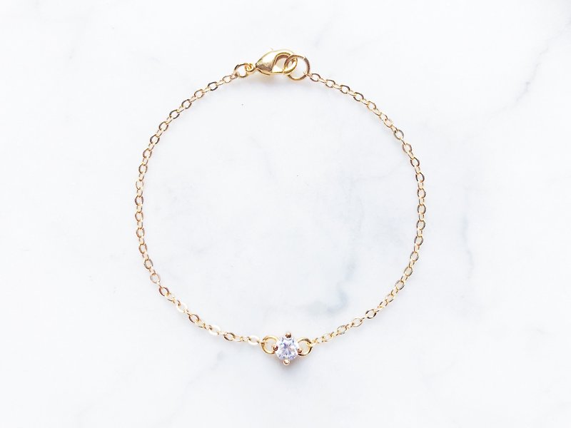 :: Limited Offer :: Three-dimensional simple basic diamond bracelet - Bracelets - Gemstone 