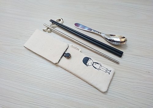 Cuckoo 布穀 環保餐具收納袋 筷子袋 組合筷專用 雙層筷袋 囝仔
