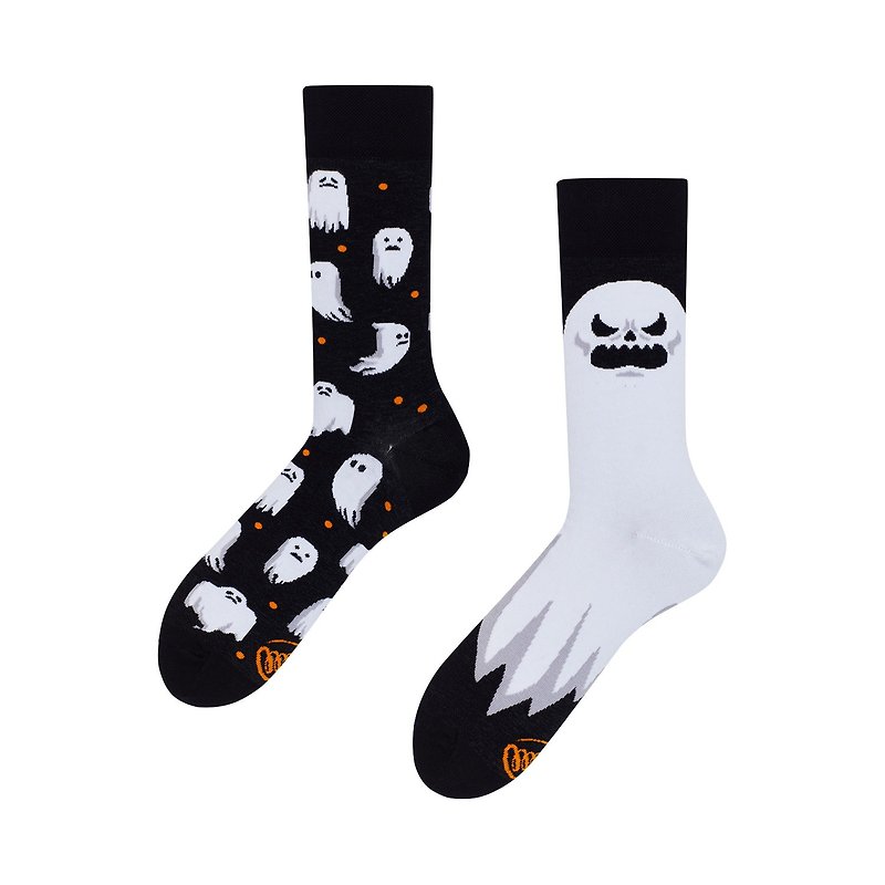 The Ghost Mismatched Adult Crew Sock - Socks - Cotton & Hemp Black