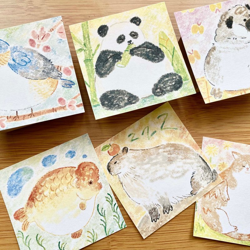 【Sticky Notes】Fat Tuaner Square Sticky Notebook with Special Paper Sticky Notes - กระดาษโน้ต - กระดาษ หลากหลายสี