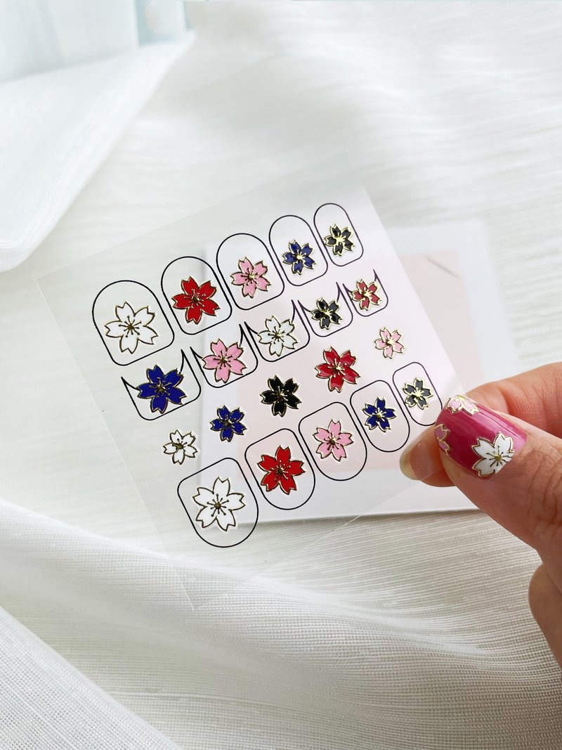 Nail styling tips T19 Geisha Geisha nail stickers Japanese style nail stickers - ยาทาเล็บ - กระดาษ หลากหลายสี