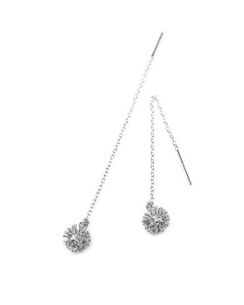 S Lee Little Day Series-Fairy Stick Ear Chain\Earrings (925 Silver ) - ต่างหู - เงินแท้ 
