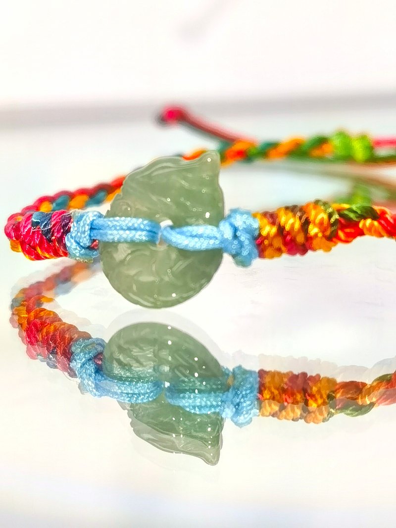 Special Edition - Jadeite dragon ring hand braided bracelet - Bracelets - Gemstone 