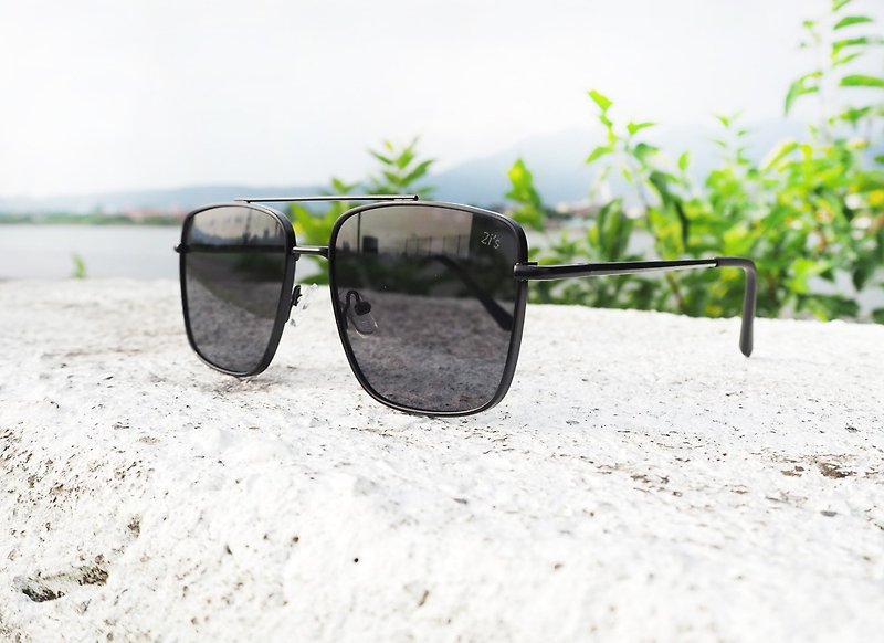 Sunglasses 2is KylaE│Rectangular Frame│Black│UV400 - Sunglasses - Other Metals Black