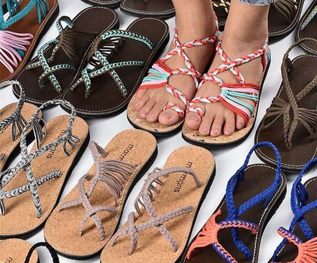 Woven sales flat sandals