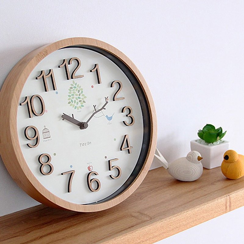 Forest Paradise wall clock + put rack set - นาฬิกา - ไม้ สีนำ้ตาล