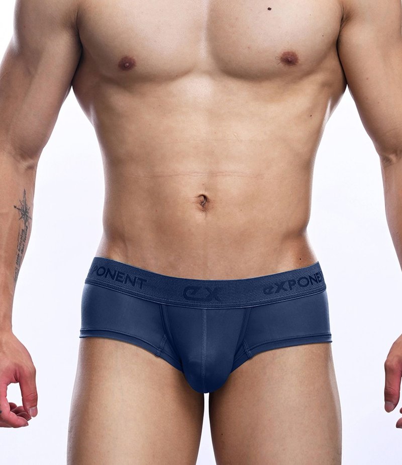 (7color)Elusive Silky - Secret Angel Translucent Bikini Brief - Dark Blue - Men's Underwear - Nylon Blue