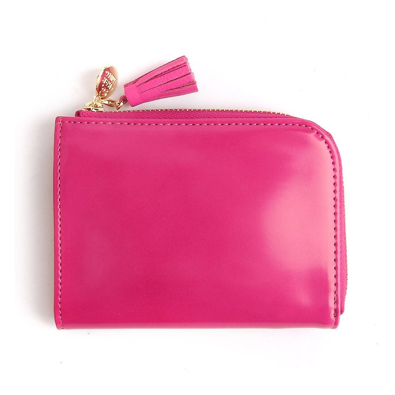 Korea Socharming-Tidy Tassle Wallet-Pink - กระเป๋าใส่เหรียญ - วัสดุอื่นๆ 