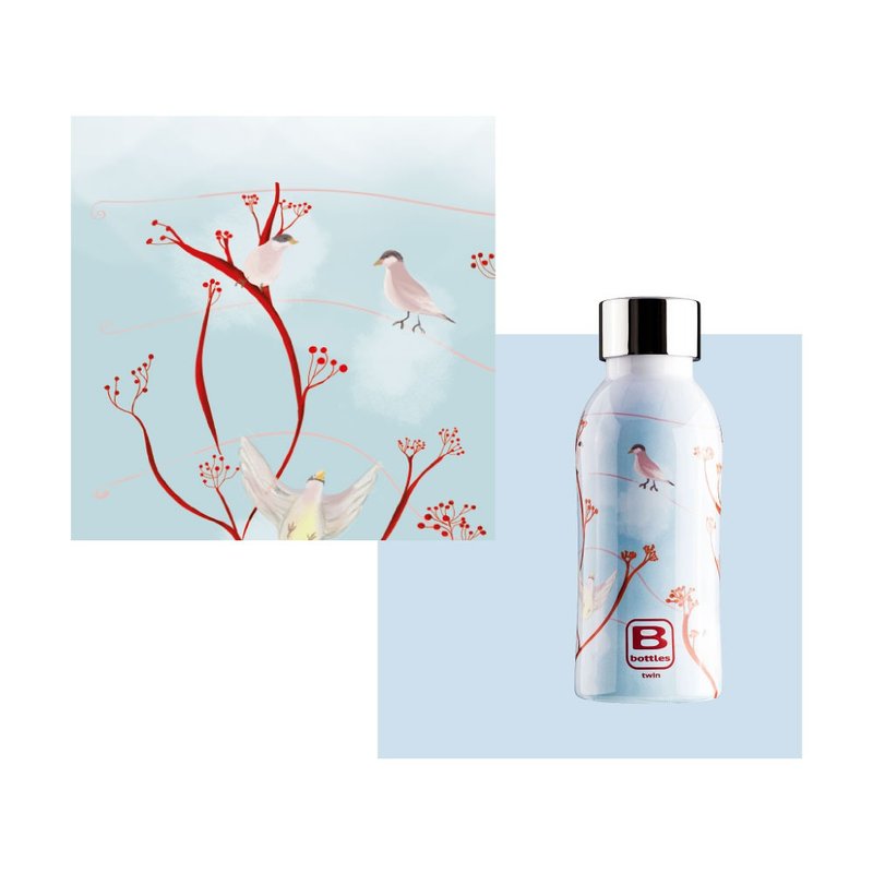 BUGATTI繁華夢追尋保溫瓶350ml - 保溫瓶/保溫杯 - 其他金屬 藍色