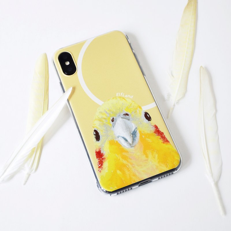 The Pastel Cockatiel pattern phone case, for iPhone, Samsung - Phone Cases - Plastic Multicolor