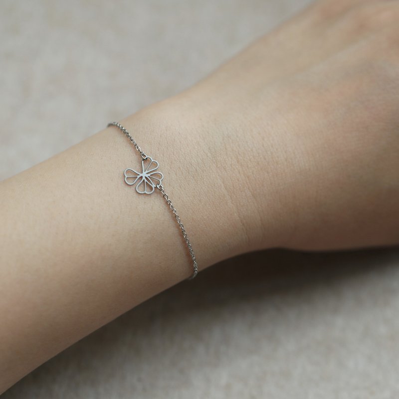 moorigin 酢漿草手鍊 | 醫療鋼・抗過敏・可洗澡・不掉色 - 手鍊/手環 - 不鏽鋼 