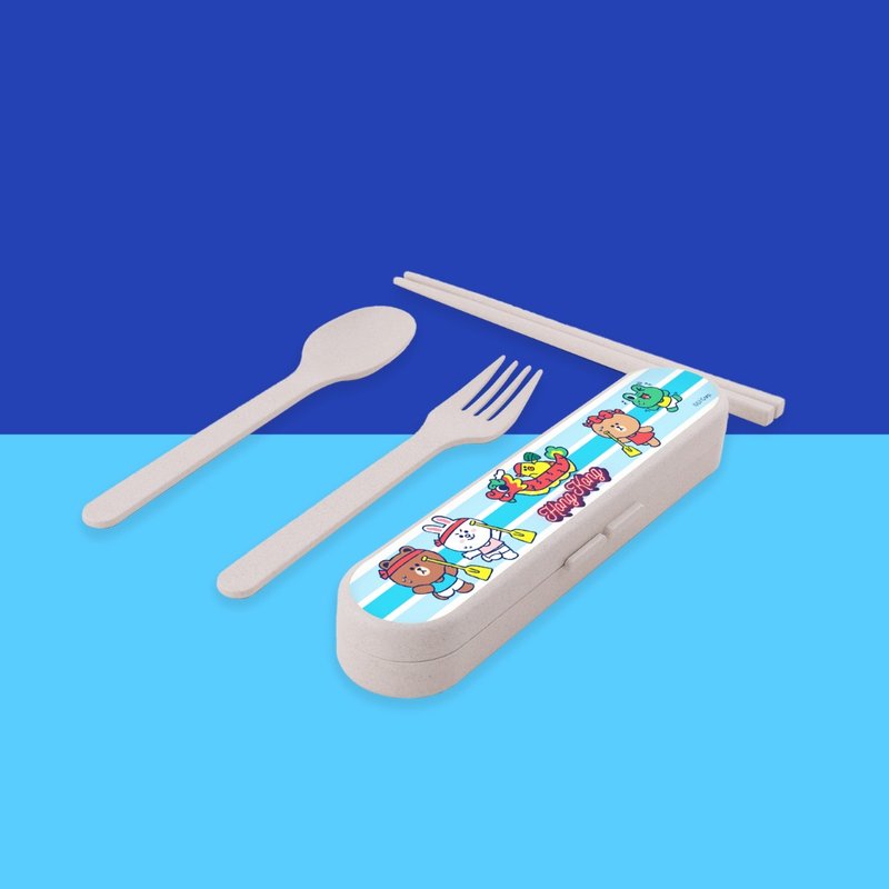 環保餐具套裝 LINE FRIENDS HONG KONG DRAGON BOAT EDITION - 刀叉/湯匙/餐具組 - 其他材質 