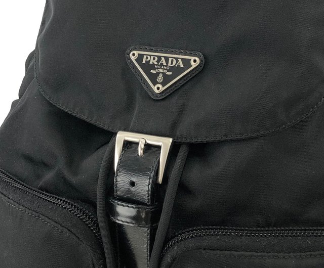 PRADA プラダ 90S トライアングルロゴ レザー リュック バックパック PRADA プラダ 90S トライアングルロゴ レザー リュック バックパック