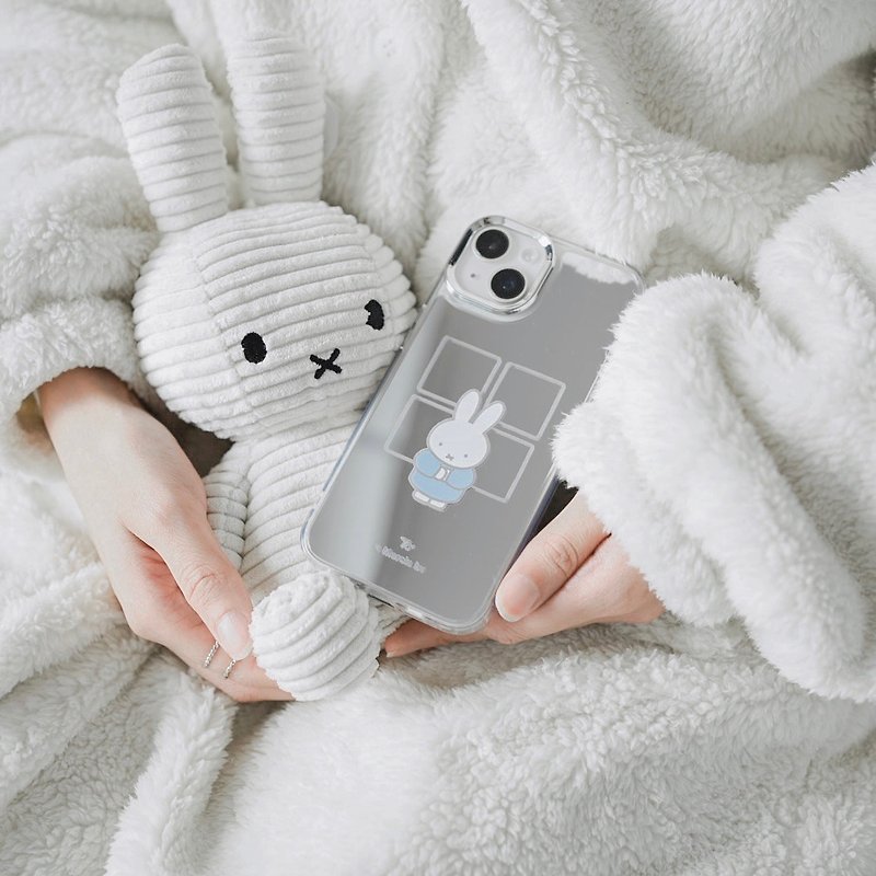 【Pinkoi x miffy】Just be yourself today! Mirror full edge mobile phone case - Phone Cases - Other Materials 