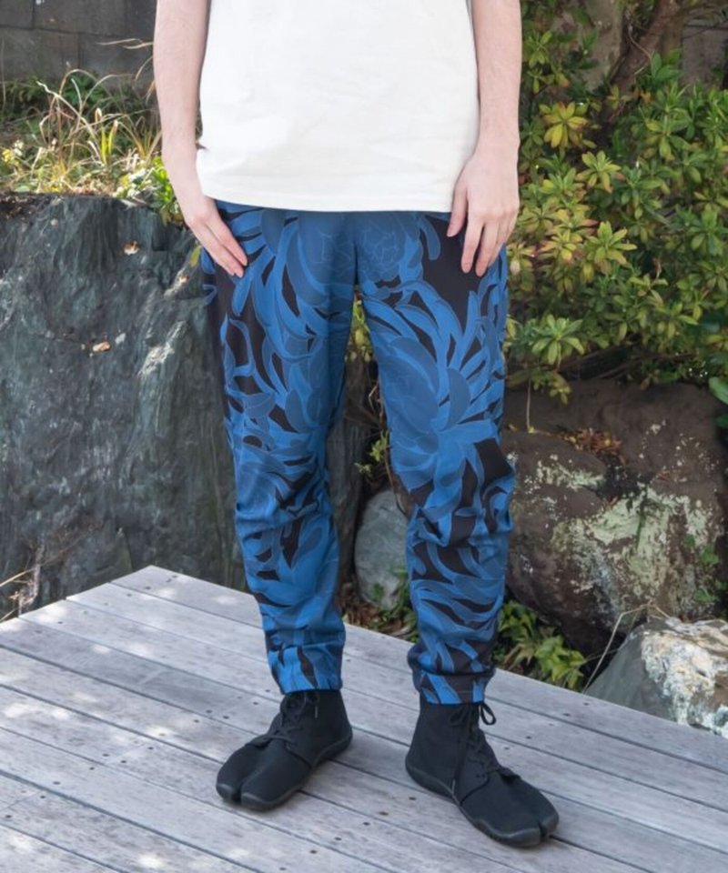 【熱門預購】復古日式東方花卉優雅藝術感縮口褲(3色)7CQ-4203 - 男長褲/休閒褲 - 棉．麻 