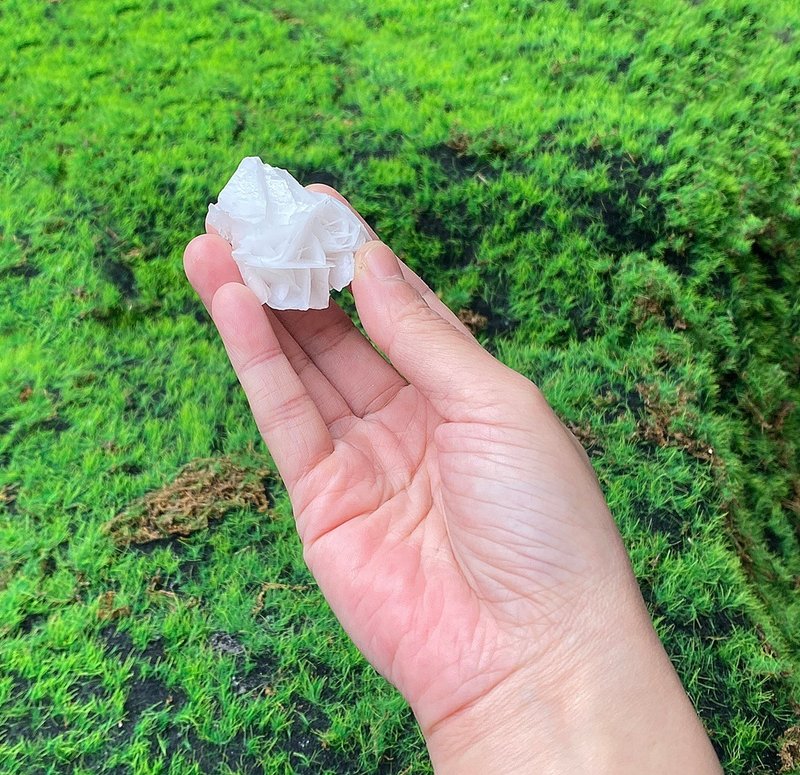 能量擺飾-精選天然純淨白玫瑰方解石 能量提升 助學習效率 - 擺飾/家飾品 - 水晶 白色
