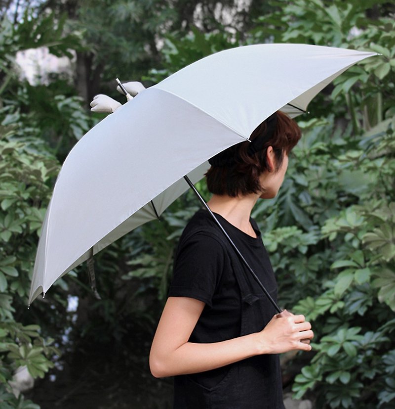 ダークグリーンサンスクリーンウッドかわいい日当たりの良い雨小さな耳の傘夏の新しい傘 - 傘・雨具 - その他の素材 