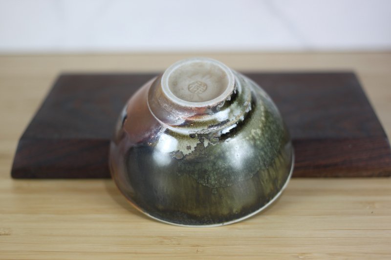 [Good gift] 120ml Tianmu glaze wood-fired teacup tea bowl Yingge famous artist Ye Minxiang's work - ถ้วย - เครื่องลายคราม 