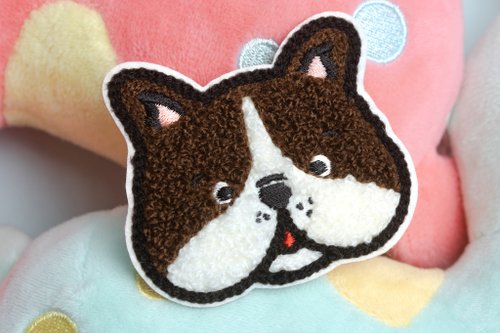 DND city beauty 刺繡貼紙【萌犬系】法鬥 毛巾繡 立體刺繡 DND