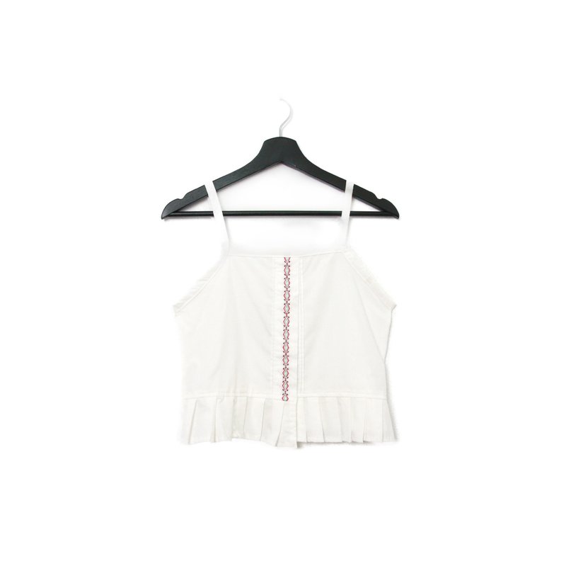 Back to Green-再製刺繡背心 民族菱格圖騰 sv-12 /vintage vest - 背心/無袖上衣 - 棉．麻 