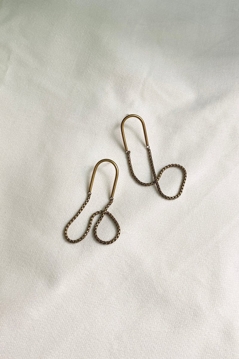 迴圈 - 黃銅耳環 - 耳環/耳夾 - 其他金屬 金色