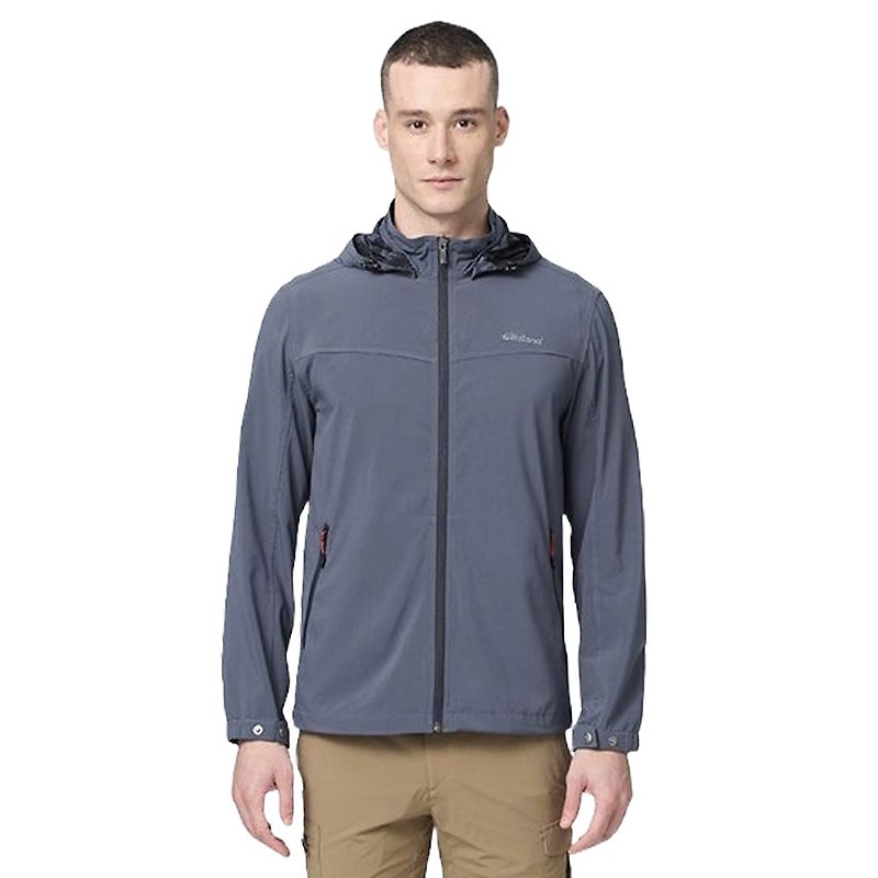 [Wildland] Elastic, breathable, anti-UV printed jacket for men 0B21928-106 Night Sky Gray - เสื้อโค้ทผู้ชาย - เส้นใยสังเคราะห์ สีเทา