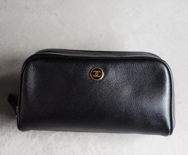 CHANEL シャネル ココボタン ポーチ 化粧 ブラック ヴィンテージ