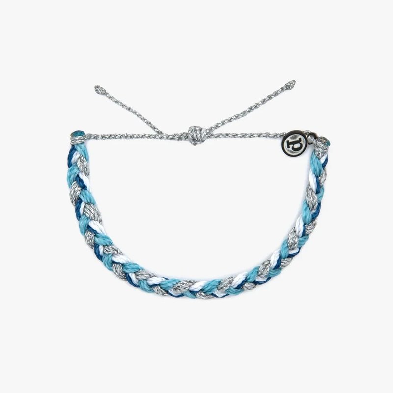 Pura Vida American handmade silver thick surf wire braided adjustable surf bracelet - สร้อยข้อมือ - วัสดุอื่นๆ 