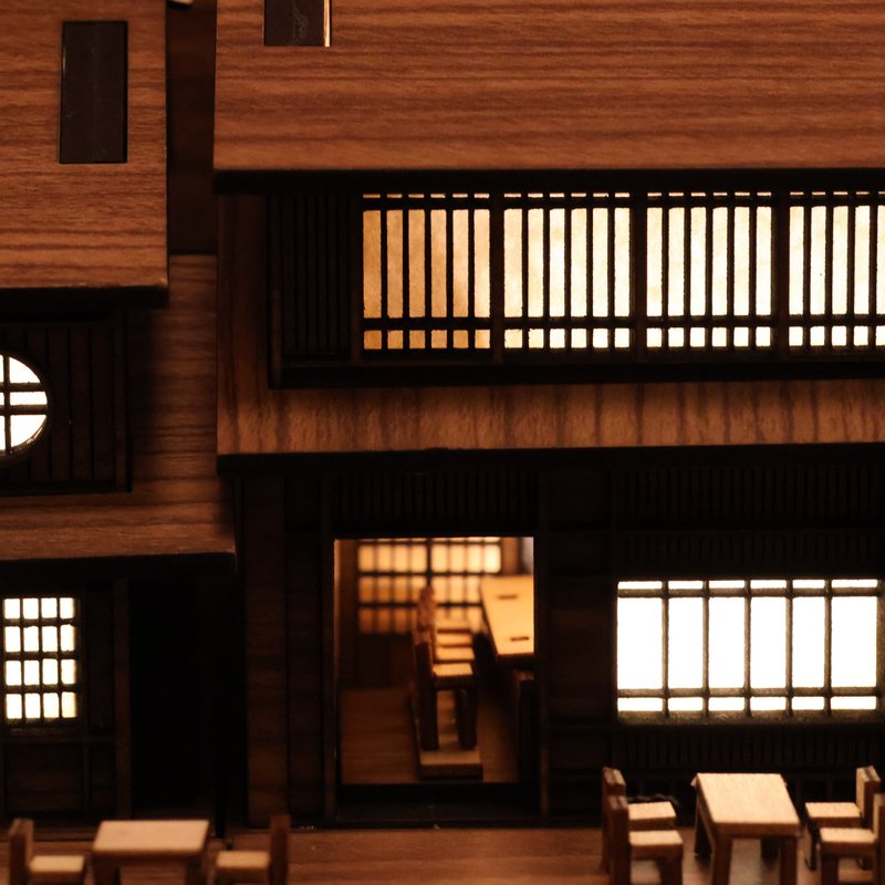 【家具配件】Koazuma小木屋場景模組SCALE:1/100 - 木工/竹藝/紙雕 - 木頭 卡其色