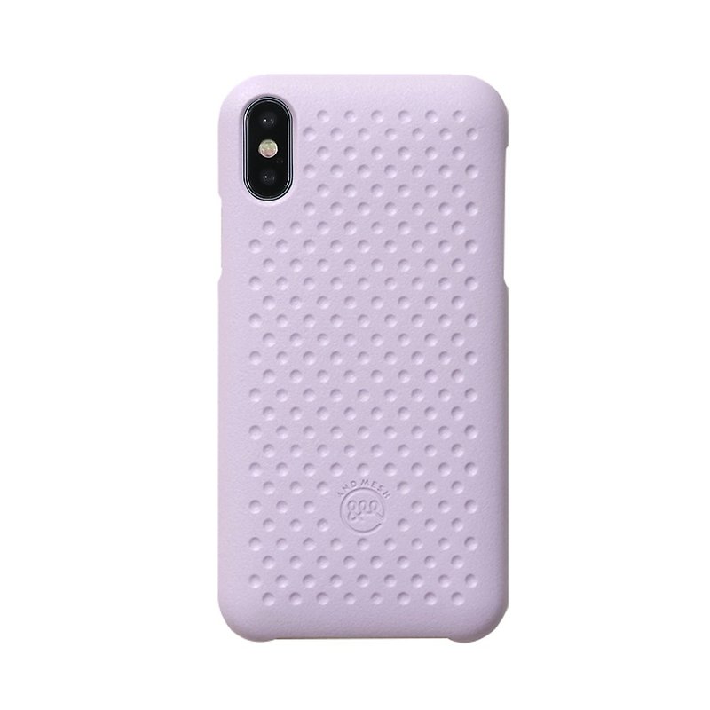 Japan AndMesh QQ Biscuit Anti-collision Protective Case-iPhone Xs Lavender (4571384959520) - เคส/ซองมือถือ - วัสดุอื่นๆ สีม่วง