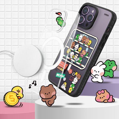 永橙.GARMMA-三麗鷗/LINE FRIENDS/蠟筆小新正式授權商 GARMMA LINE FRIENDS iPhone 14系列 磁吸款保護殼 Minini 好朋友