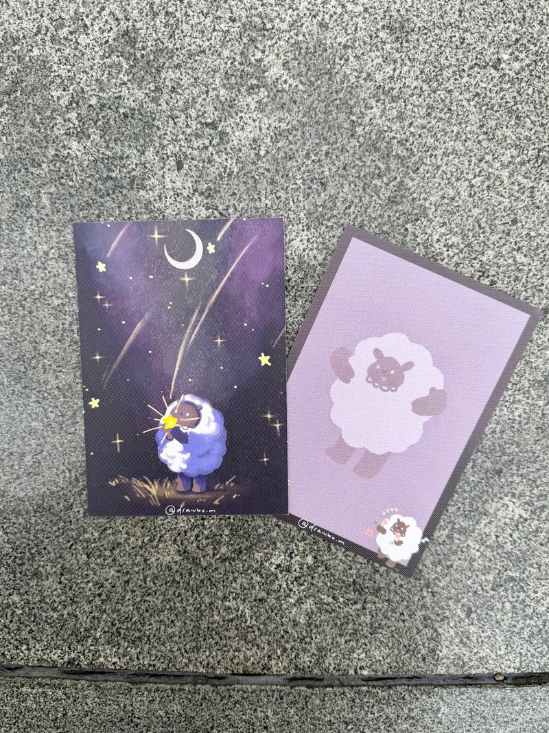 原創插畫明信片/心意卡 角色系列 咩寶 - 卡片/明信片 - 紙 