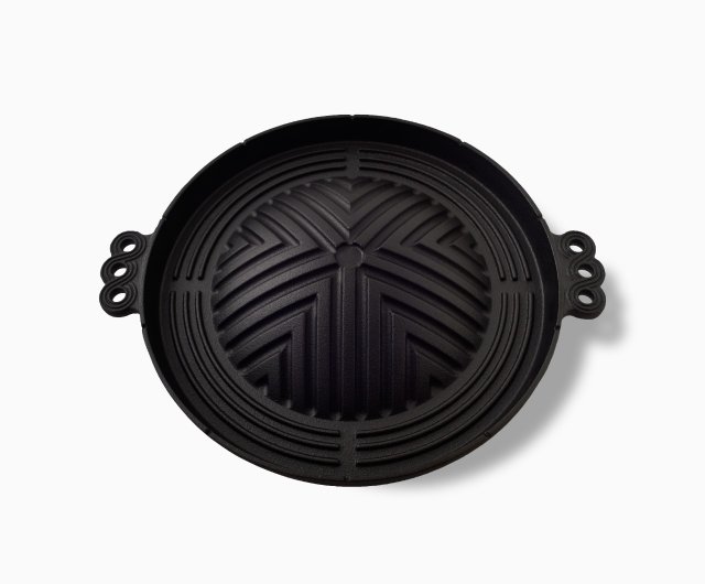 Iwachu Cast Iron Genghis Khan Grill Pan Black