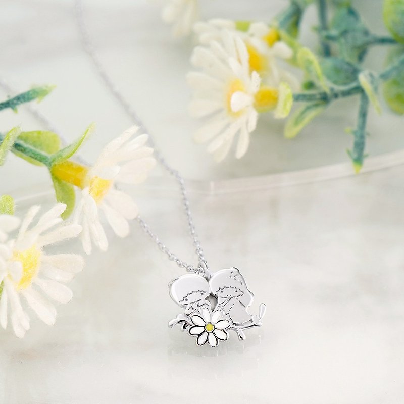 Gemini Daisy Series-KikiLala Daisy Sterling Silver Necklace - Necklaces - Sterling Silver Silver