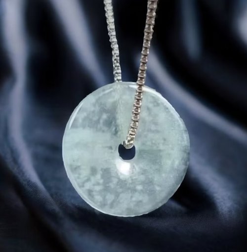 瓔珞珠寶盒 E.L.Jewelry Box 【願‧平安】木拿玻璃種翡翠平安扣項鍊|天然緬甸玉翡翠A貨|送禮