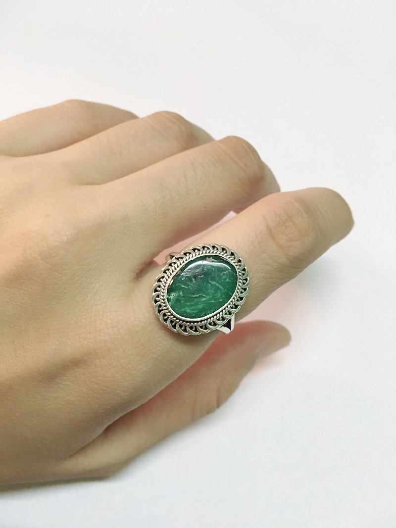 Turquoise Ring Handmade in Nepal 92.5% Silver - General Rings - Gemstone 