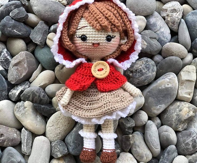 かぎ針編みの人形赤頭巾ちゃん - ショップ aaniaacrochet 人形 
