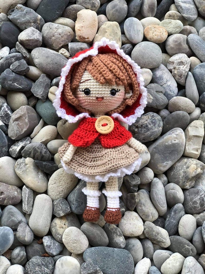 Crochet doll , Little red riding hood , doll , toy , amigurumi , gift - 公仔/玩偶 - 其他材質 多色