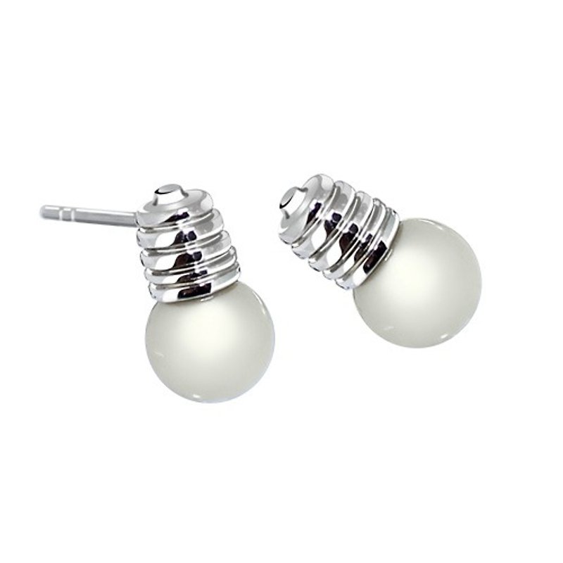 Hidden Love-Real Pearl Earrings - Earrings & Clip-ons - Other Metals Gray