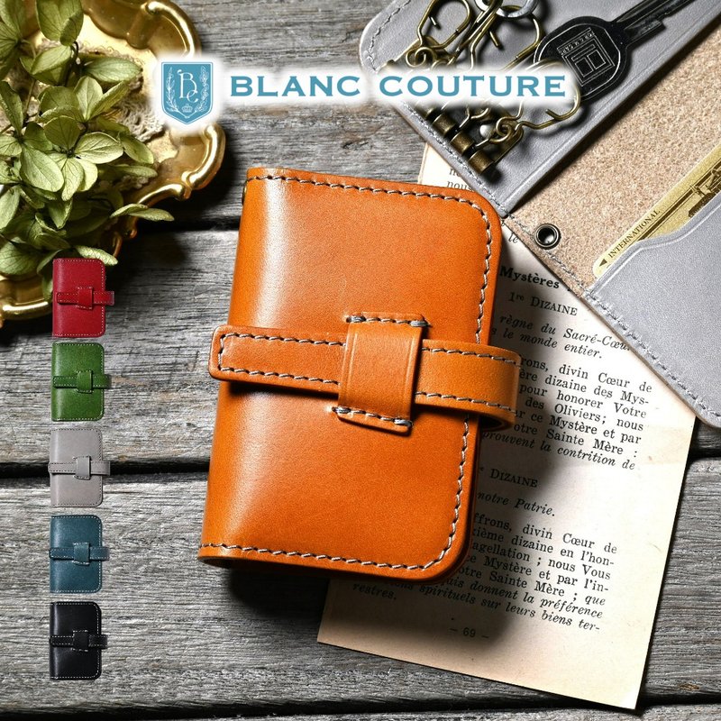 キーケース ベルト 免許証入れ付き 革 - キーホルダー・キーケース - 革 ブラック