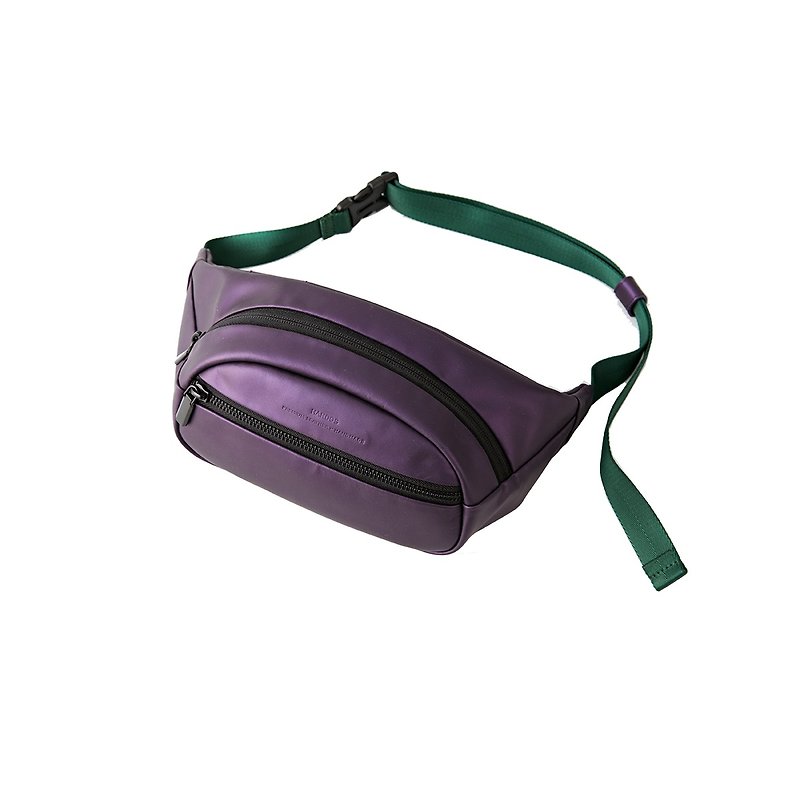 【Lil' Brodie】Handsome and popular genuine leather shoulder bag - clown purple - Messenger Bags & Sling Bags - Genuine Leather Purple